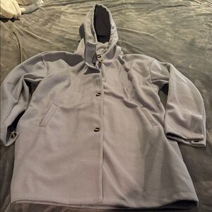 Light Gray Hooded Coat